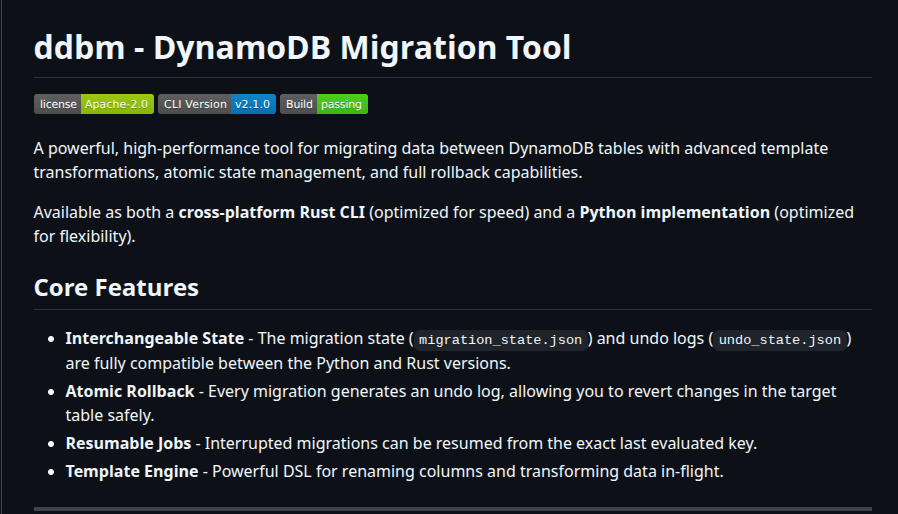 DynamoDB Migrator